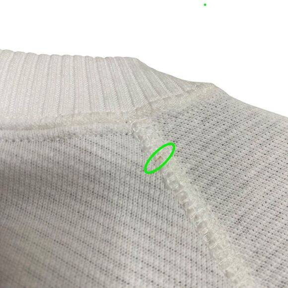 AG Adriano Goldschmied Womens S White Crop Sweatshirt Short Sleeve Boxy Raw Hem - Picture 8 of 13